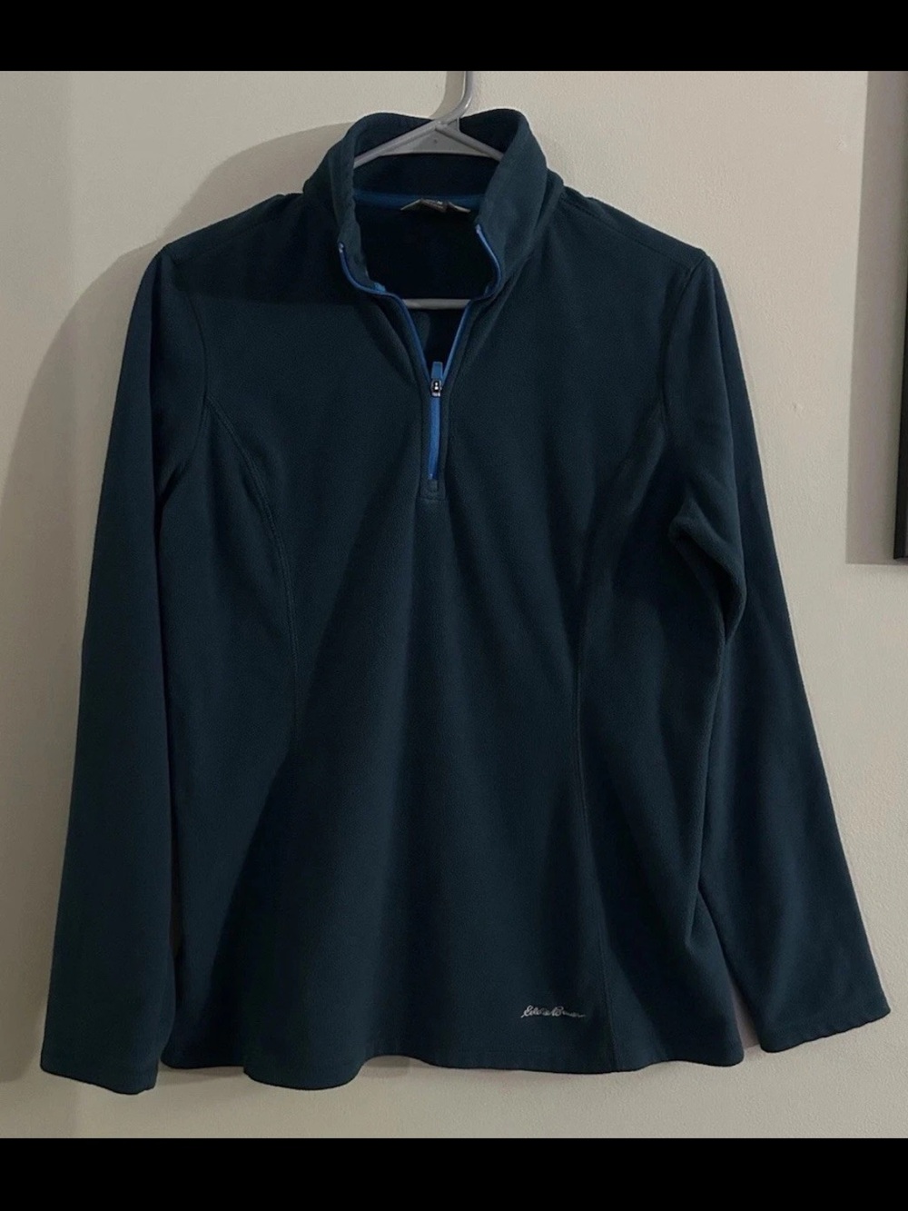 Eddie Bauer Women’s Size Medium 1/4 Zip Pullover Fleece Sweater Teal